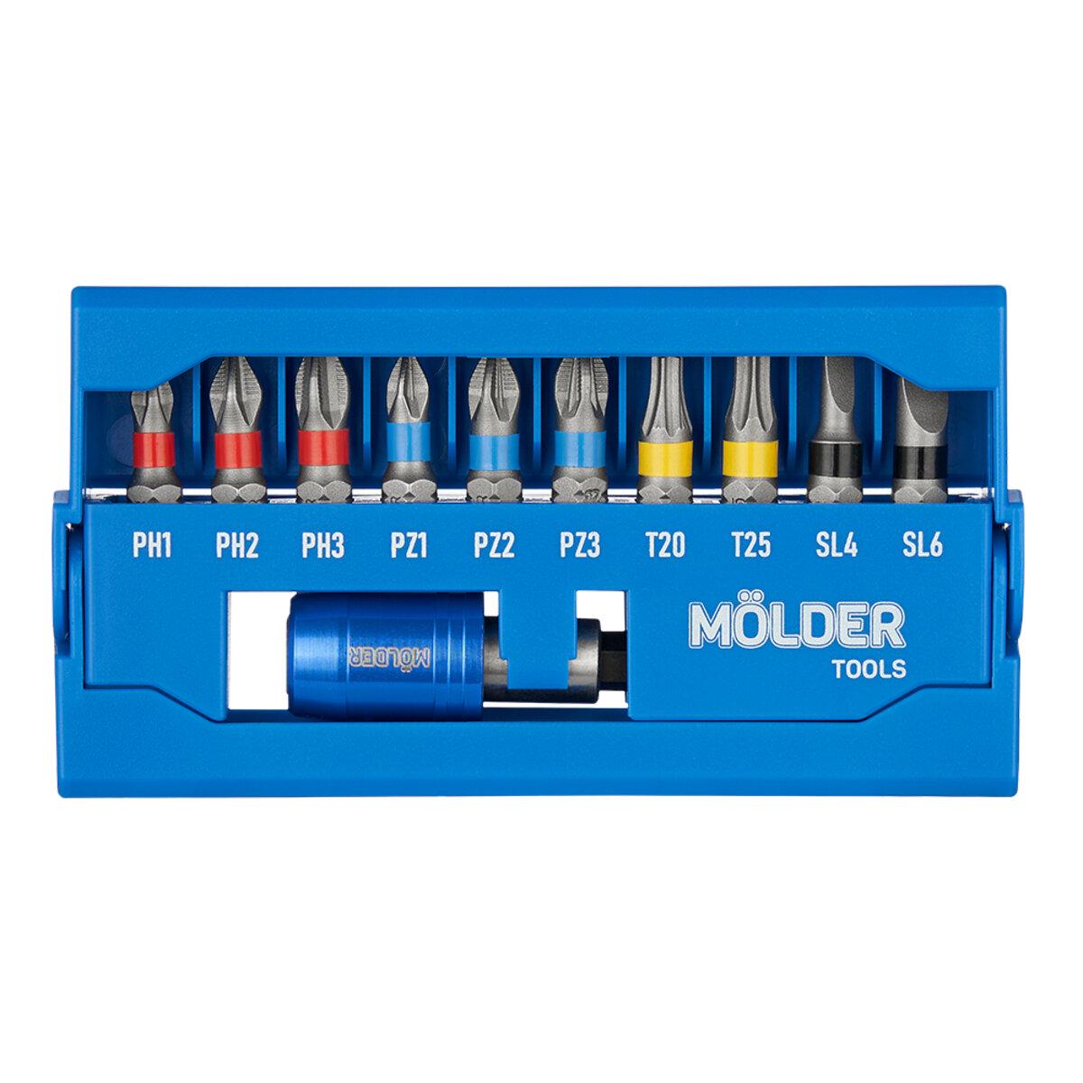 Набор бит Molder с магнитом держателем 50 мм 11 шт. Разноцветный Набор бит Molder с магнитом держателем 50 мм 11 шт. Разноцветный