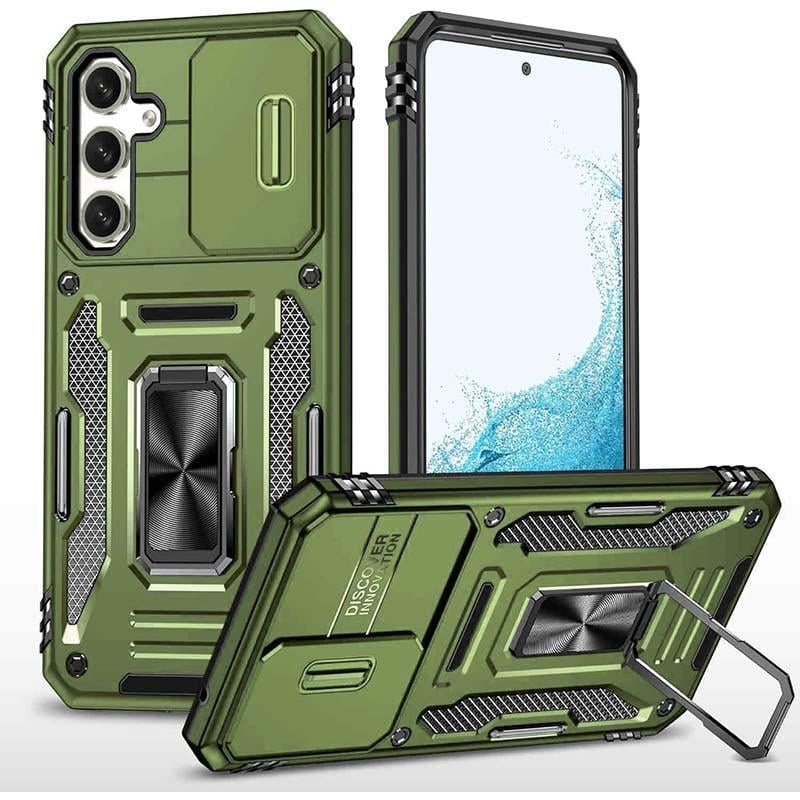Ударостійкий чохол Camshield Army Ring для Samsung Galaxy A35 / A55 Оливковий/Army Green