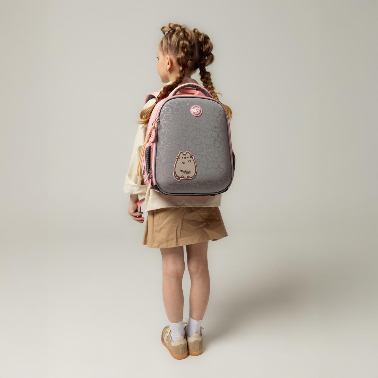Шкільний рюкзак каркасний з ортопедичною спинкою YES Pusheen Fatty H-100 (559851/995068) - фото 6