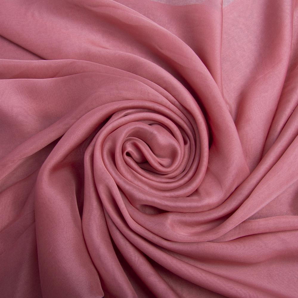 Тканина шифон шовк натуральний Темно-фрез (24204)