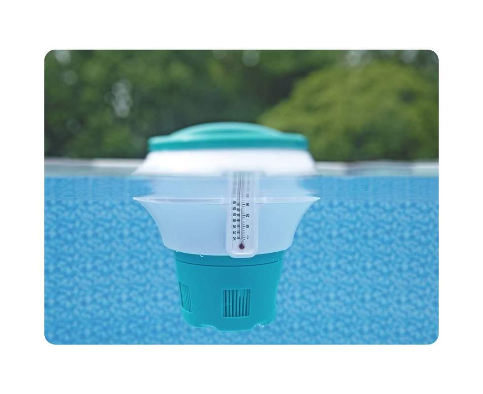 Дозатор для хімії BW 58701 для таблеток MAX із захисною рукавичкою з термометром Блакитно-білий (132-9-58701) - фото 4