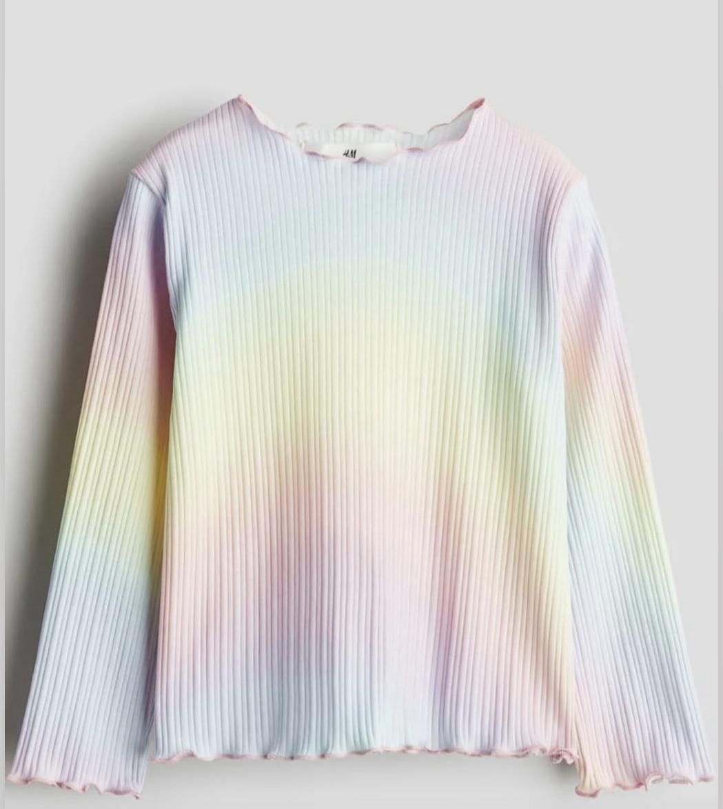 Лонгслив для девочки H&M 134-140 см Розовый (1186)