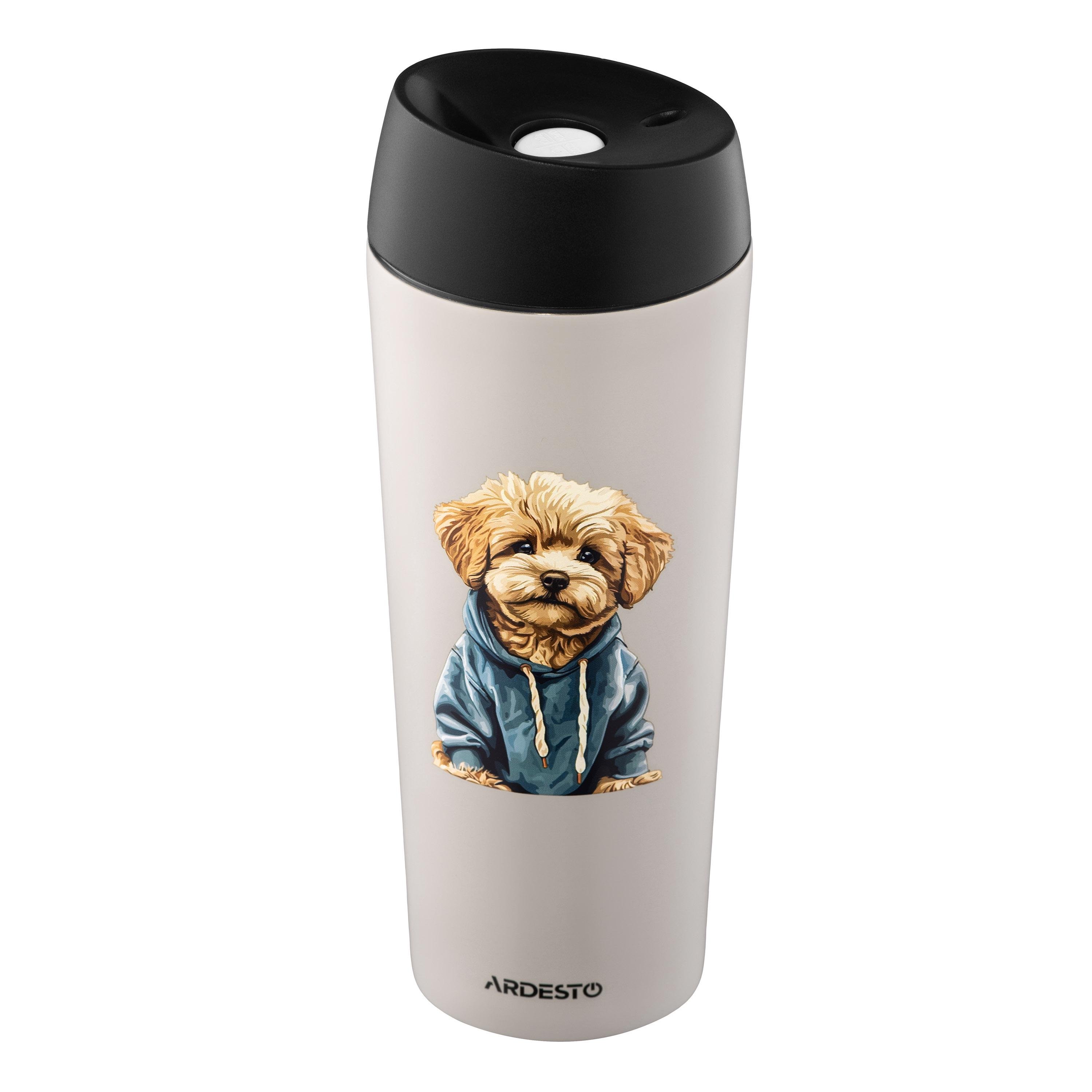 Термокружка Ardesto Coffee Time Maltipoo 450 мл Серый (AR2645MP) - фото 2 Термокружка Ardesto Coffee Time Maltipoo 450 мл Серый (AR2645MP) - фото 2