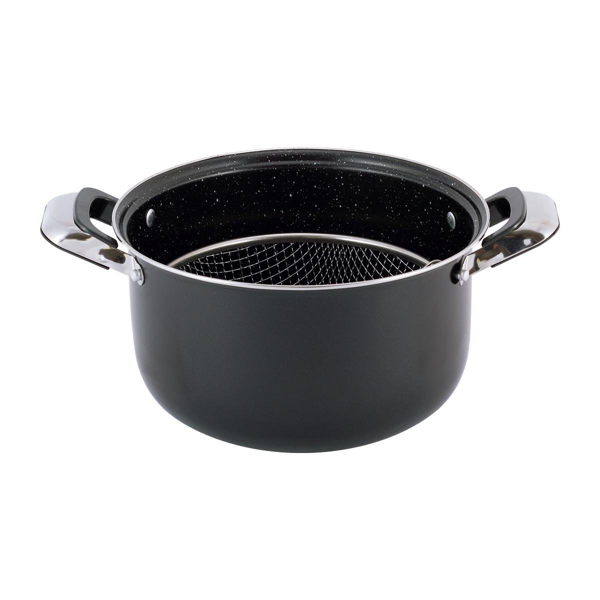 Кастрюля с крышкой Kamille KM-5821 для фритюра из углеродистой стали 4,0 л (1677981340) - фото 3