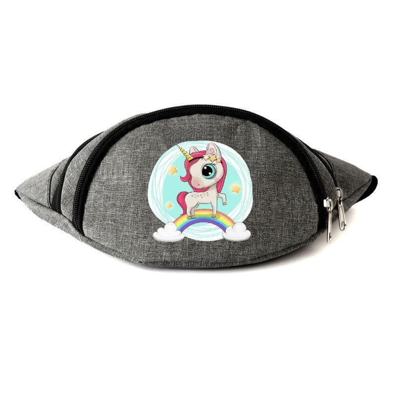 Поясна сумка-бананка Cappuchino toys Unicorn EDN 0026 Сірий (1369989309)