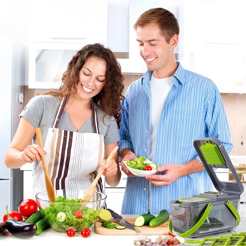 Овочерізка з контейнером Veggie Slicer 22в1 багатофункціональна (e81f5784) - фото 2