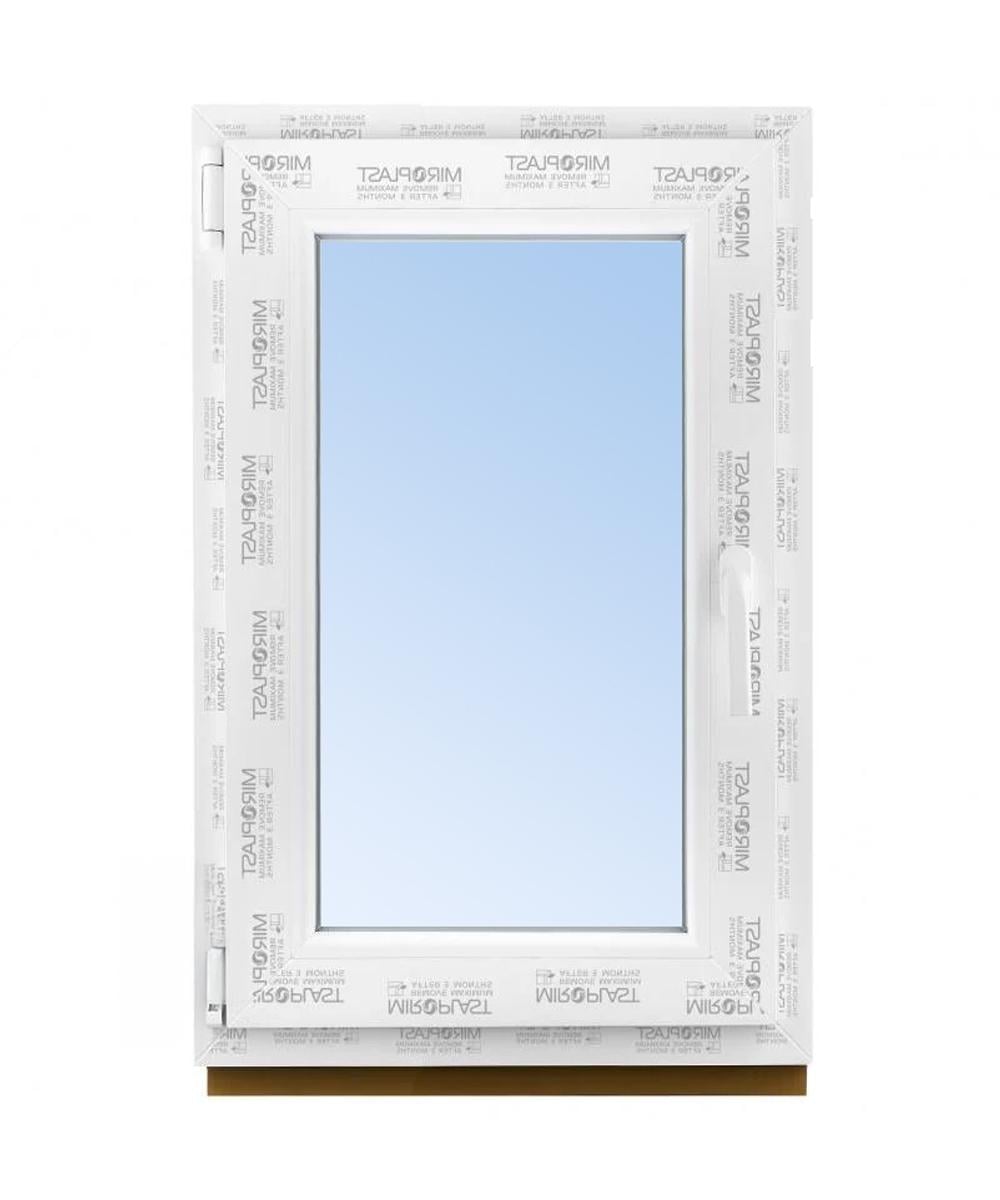 Окно металлопластиковое поворотно-откидное WDS Miroplast с однокамерным стеклопакетом два стекла с энергосбережением 500х750 мм (4-16-4І)
