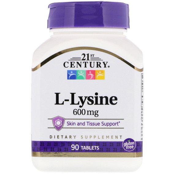 Аминокислота Лизин 21st Century L-Lysine 600 мг  90 таблеток