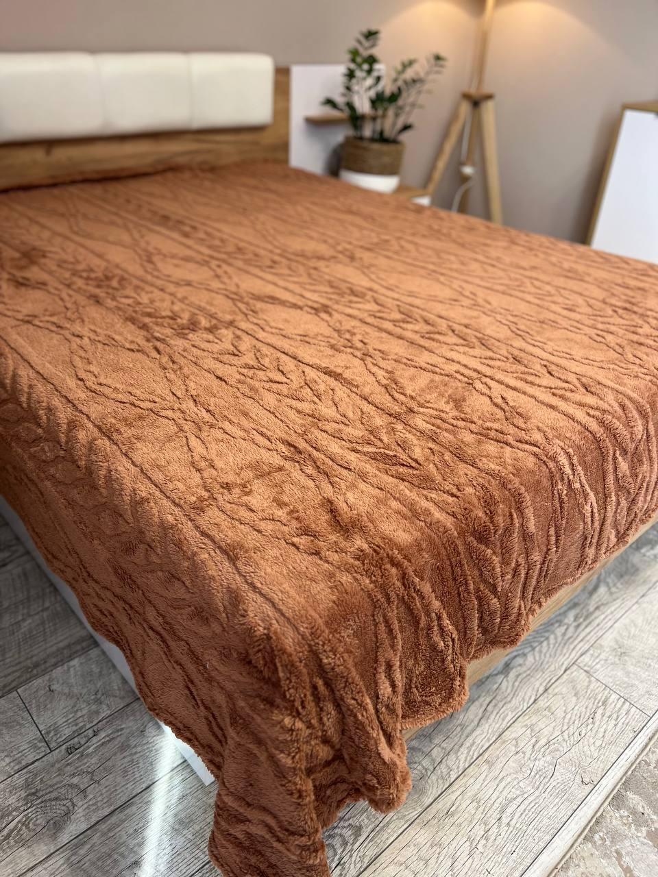 Плед из микрофибры 210х230 см Коричневый (Д-al-kosa-001-02) - фото 2 Плед из микрофибры 210х230 см Коричневый (Д-al-kosa-001-02) - фото 2