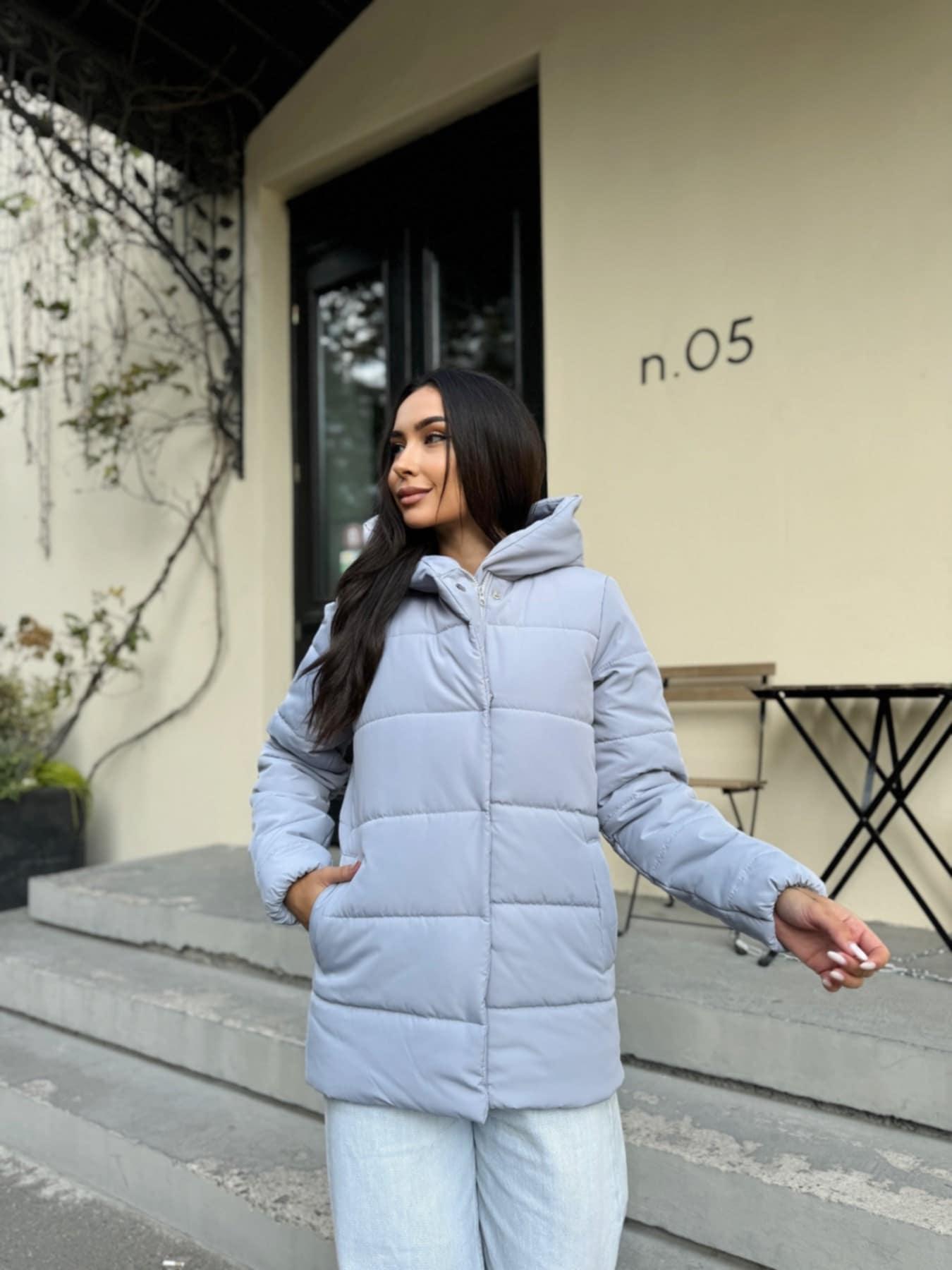 Куртка жіноча тепла з капюшоном GO-IN 270g р. 46 Сірий - фото 3 Куртка жіноча тепла з капюшоном GO-IN 270g р. 46 Сірий - фото 3