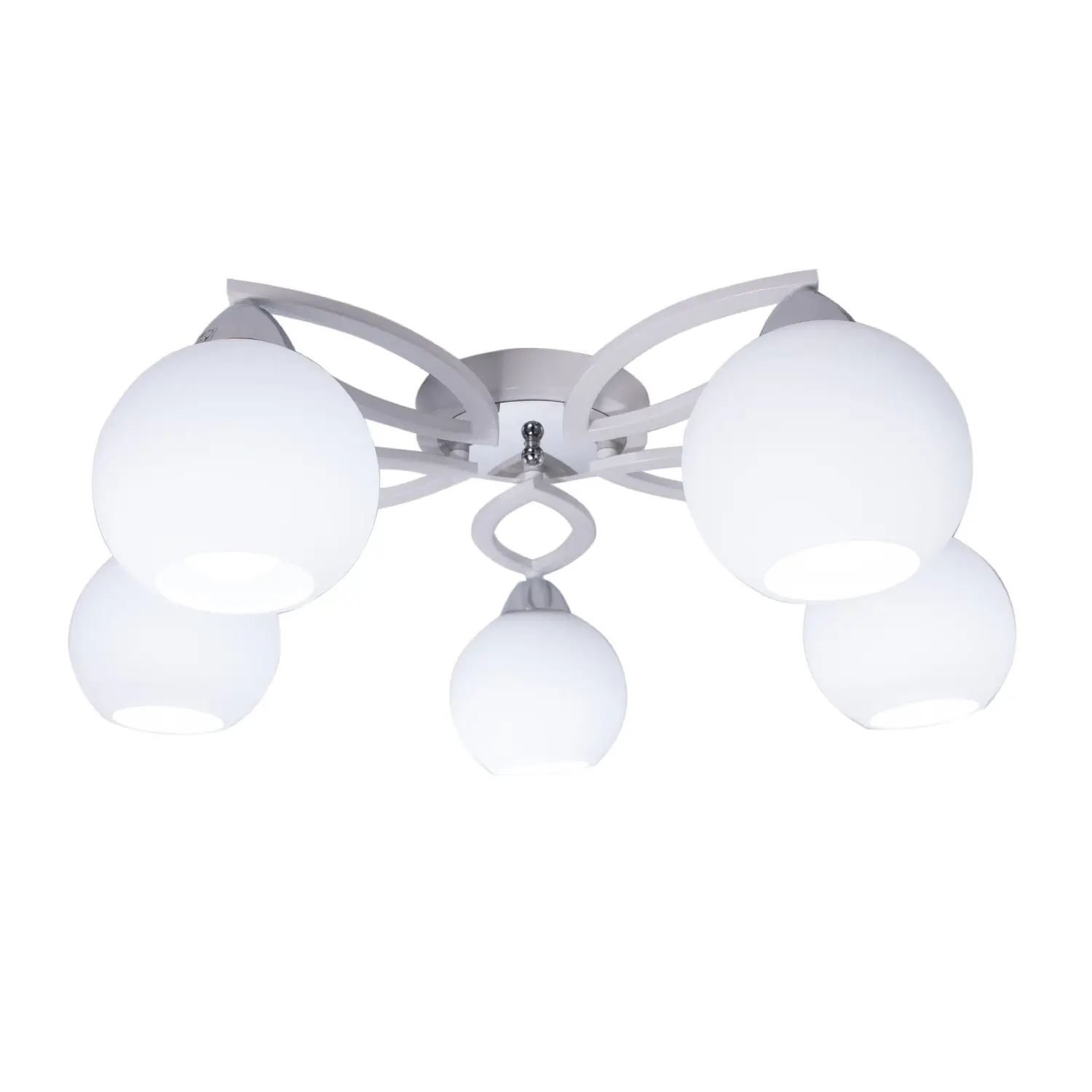 Люстра Altalusse INL-9328C-05 E27 5x40 Вт White&Chrome (18956337)