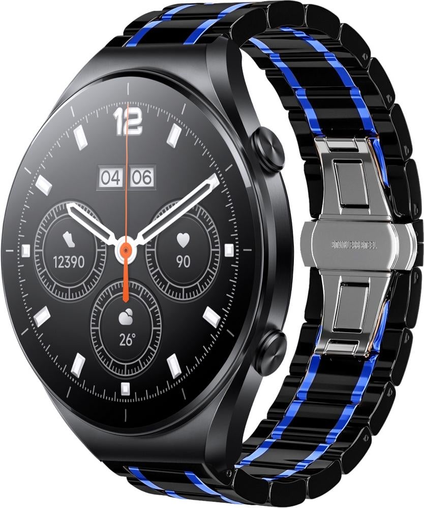 Ремешок керамический Ceramo для Xiaomi Watch S1 Acttive Black/Blue (28937-43) Ремешок керамический Ceramo для Xiaomi Watch S1 Acttive Black/Blue (28937-43)