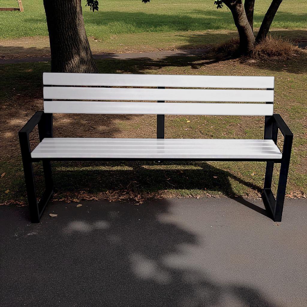 Лавка садова ТОБІ ШО модерн люкс ПВХ 1614х838х545 мм Біло-чорний - фото 3 Лавка садова ТОБІ ШО модерн люкс ПВХ 1614х838х545 мм Біло-чорний - фото 3