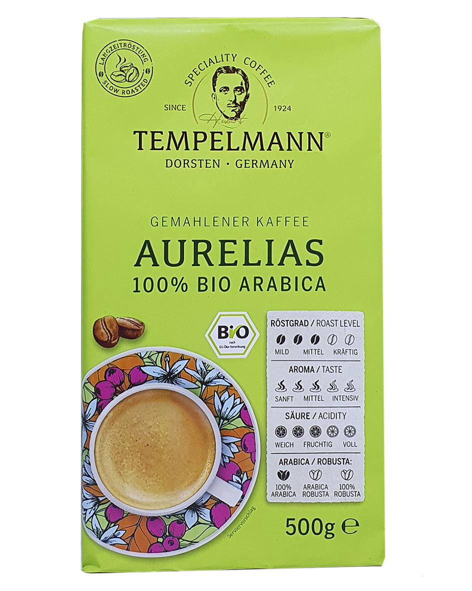 Кофе Tempelmann Aurelias 100% био арабика молотый 500 г (56525) - фото 2