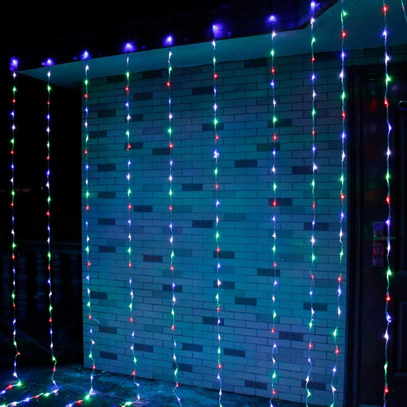 Гирлянда светодиодная Xmas Waterfall 3х3 м 480 Led 220 В Разноцветный (b5bff188) - фото 7