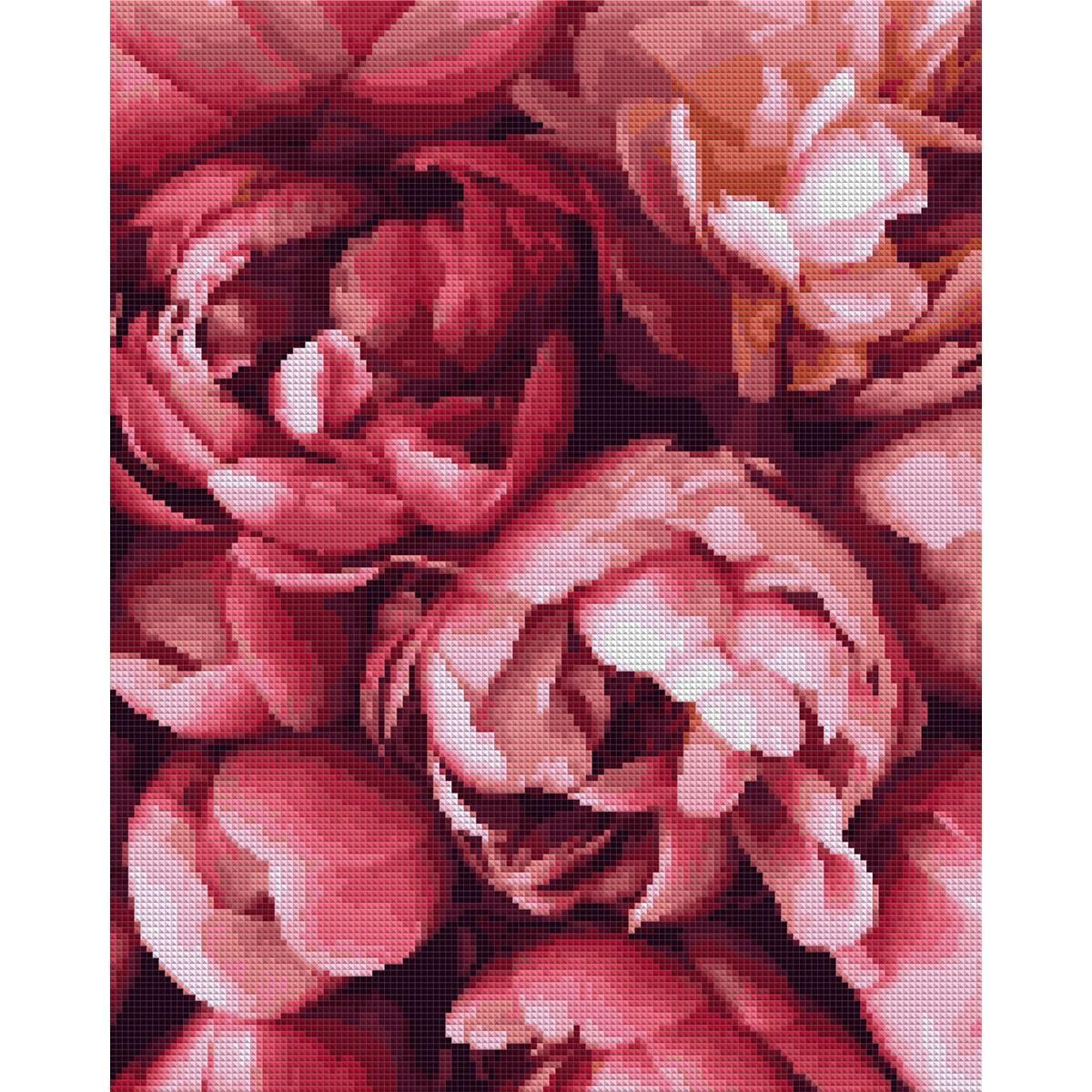 Алмазная мозаика Santi Зефирные пионы 40x50 см на подрамнике (Top-954789)