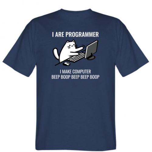 Футболка чоловіча I are programmer cat XXL Темно-синій (16923552-8-198676-XXL)