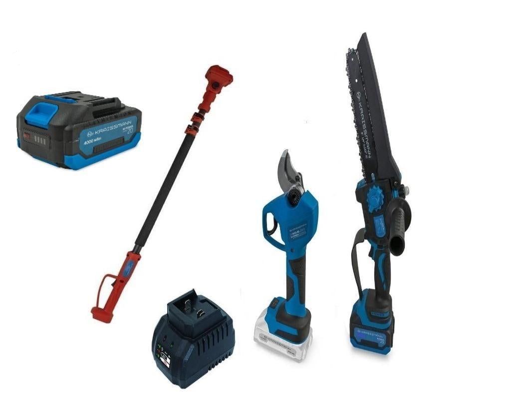 Набор инструмента KRAISSMANN мини-пила 2033 AKS-BL 20/секатор 31 AGS-BL 20-2/удлинитель VS'2000 1,6-2 м/аккумулятор 4 Ач (22642155)
