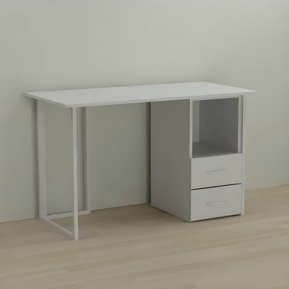 Стіл комп'ютерний Ferrum-decor Отто ДСП 32 мм 75x120x60 см Білий/Білий (FRD-101026)