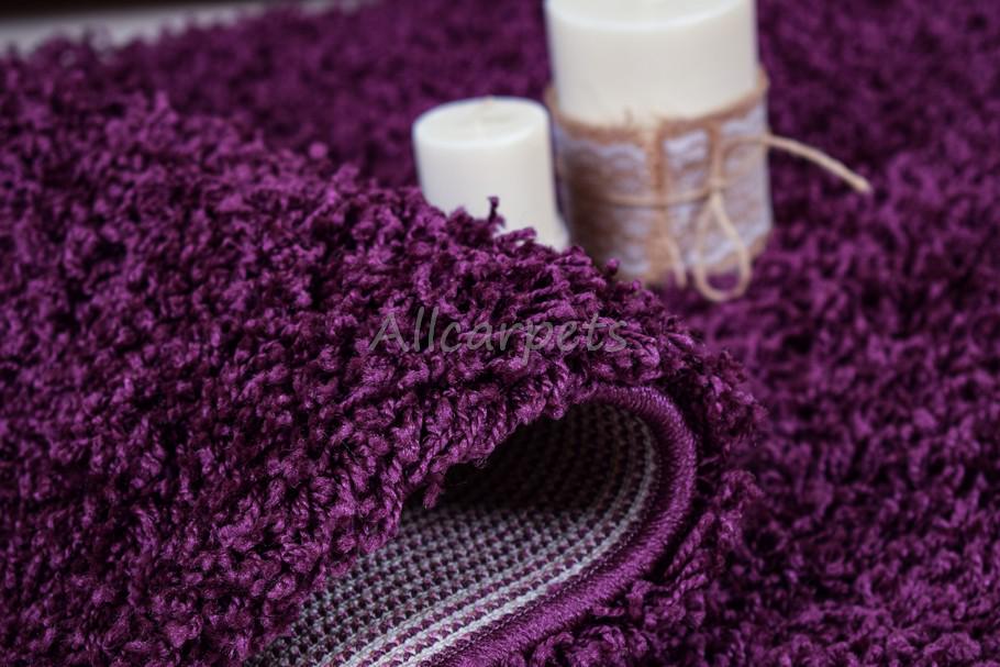 Коврик для спальни прикроватный Loca 6365 ворсистый овальный 80х150 см D.Purple (369754941) - фото 2