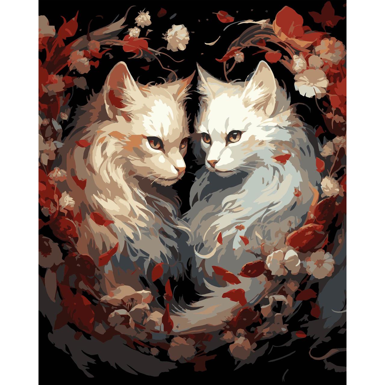 Картина по номерам Strateg Премиум Теплая симметрия на черном фоне 40х50 см (AH1160)