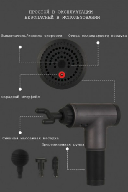 Масажер Fascial Gun HF-280 (1853744079) - фото 2