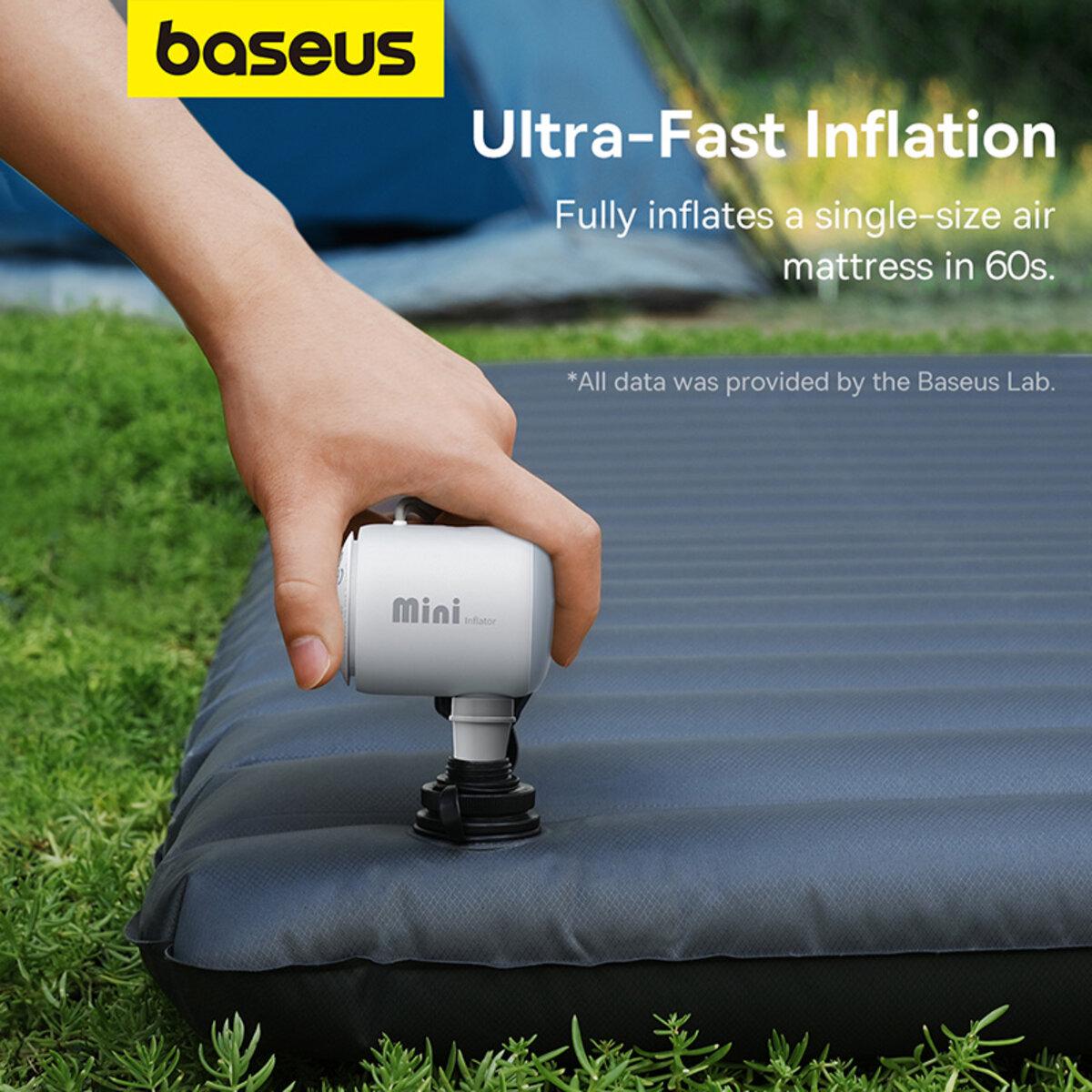 Насос для матраців портативний BASEUS PocketGo Portable Air Pump 1600 mAh White (C11157700221-00) - фото 4 Насос для матраців портативний BASEUS PocketGo Portable Air Pump 1600 mAh White (C11157700221-00) - фото 4