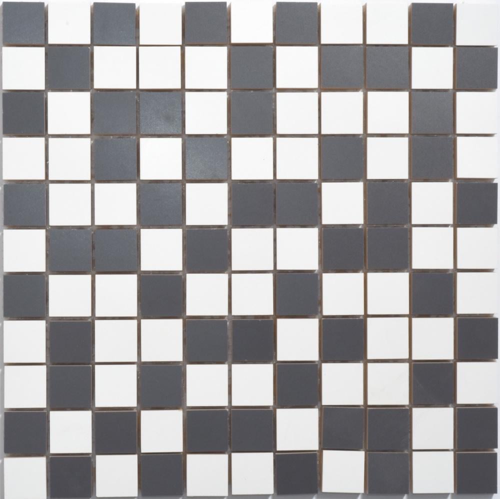 Мозаика керамическая Kotto Ceramica СМ 325106 C2 Estet White/Estet Graphite 300x300x9 мм 25x25 мм (002686)