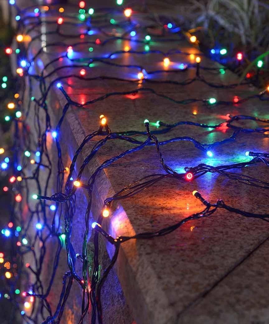 Гирлянда-фейерверк уличная 160 LED ПВХ-провод 1,8 мм 8 м Черный от сети Мульти-свет (SZ-1424-01)