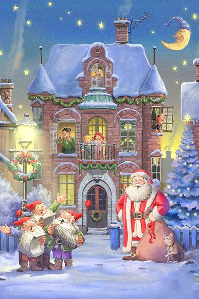 Алмазна мозаїка Emerald Craft Шумна зимова ніч 30x40 см (25007)