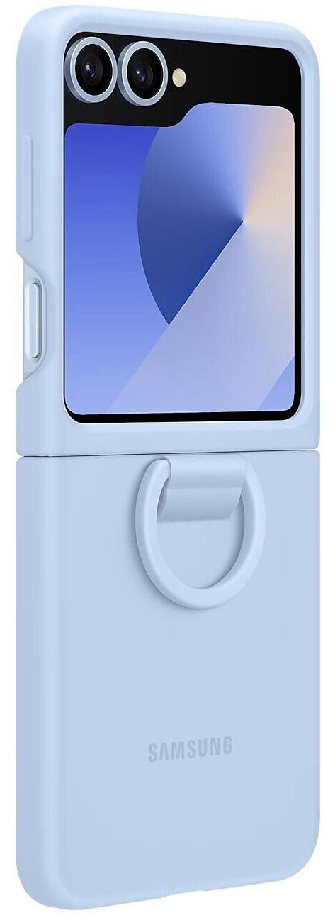 Силиконовый чехол с кольцом Silicone Case EF-PF741TLEGUA для Samsung Galaxy Z Flip6 Blue