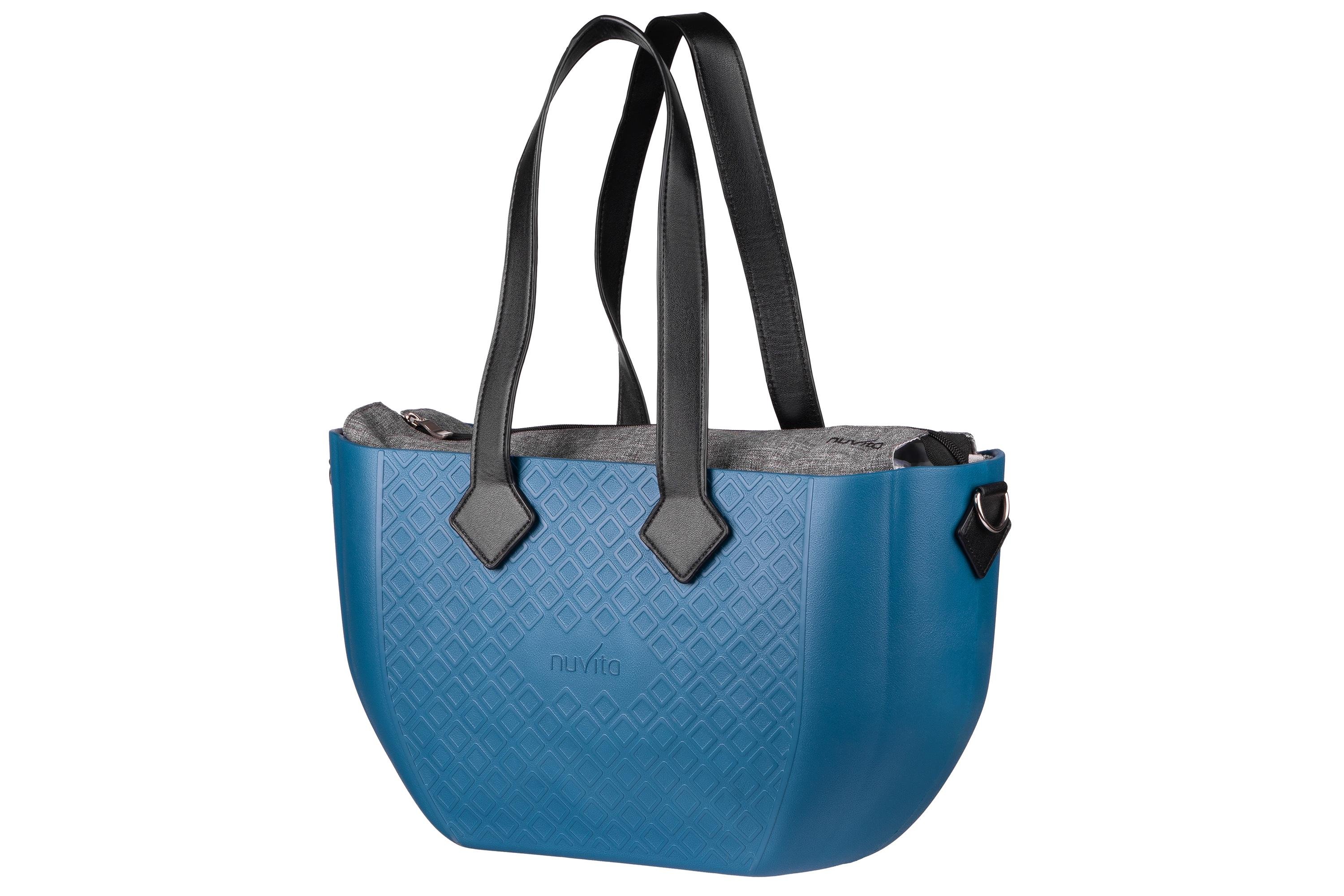 Сумка-органайзер для коляски Nuvita MyMia водонепроницаемая с ковриком и ремнями для крепления 45х15х24 см Blue Black