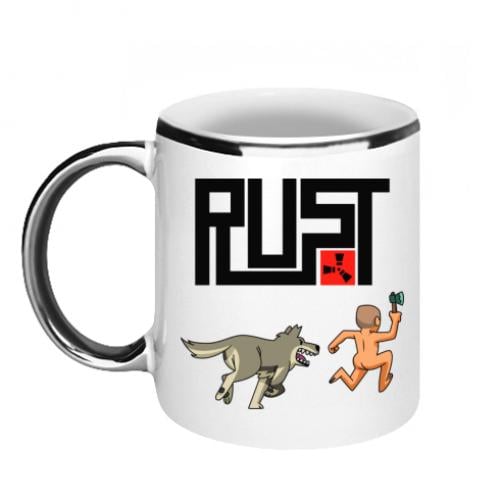 Чашка с каймой Rust Art 320 мл Белый с серебристым (19331880-80-49680)