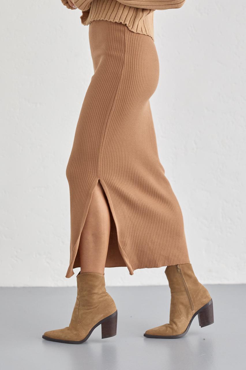 Юбка миди S Коричневый (9505961) - фото 5 Юбка миди S Коричневый (9505961) - фото 5