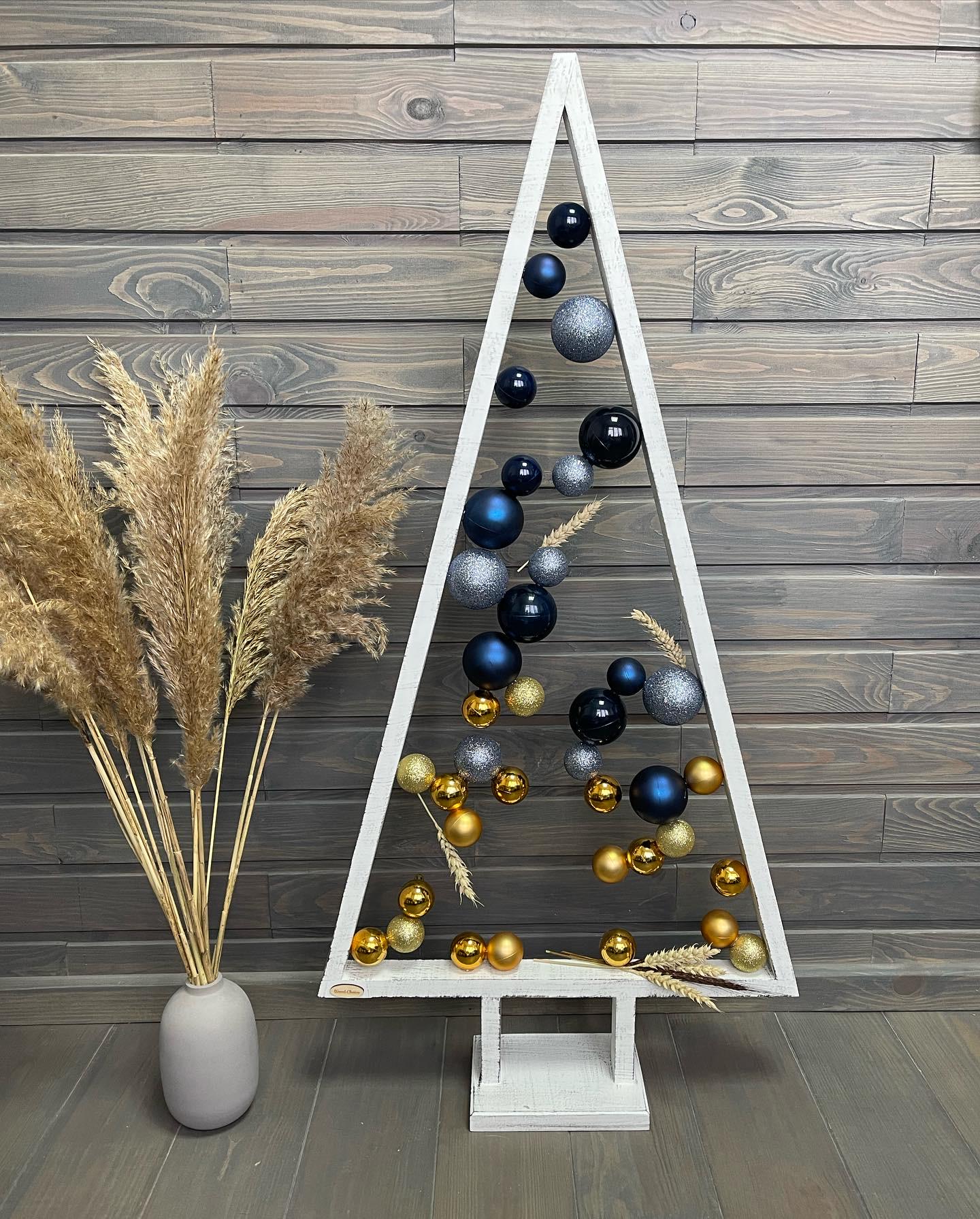 Елка деревянная сканди в стиле Украина 50х100 см