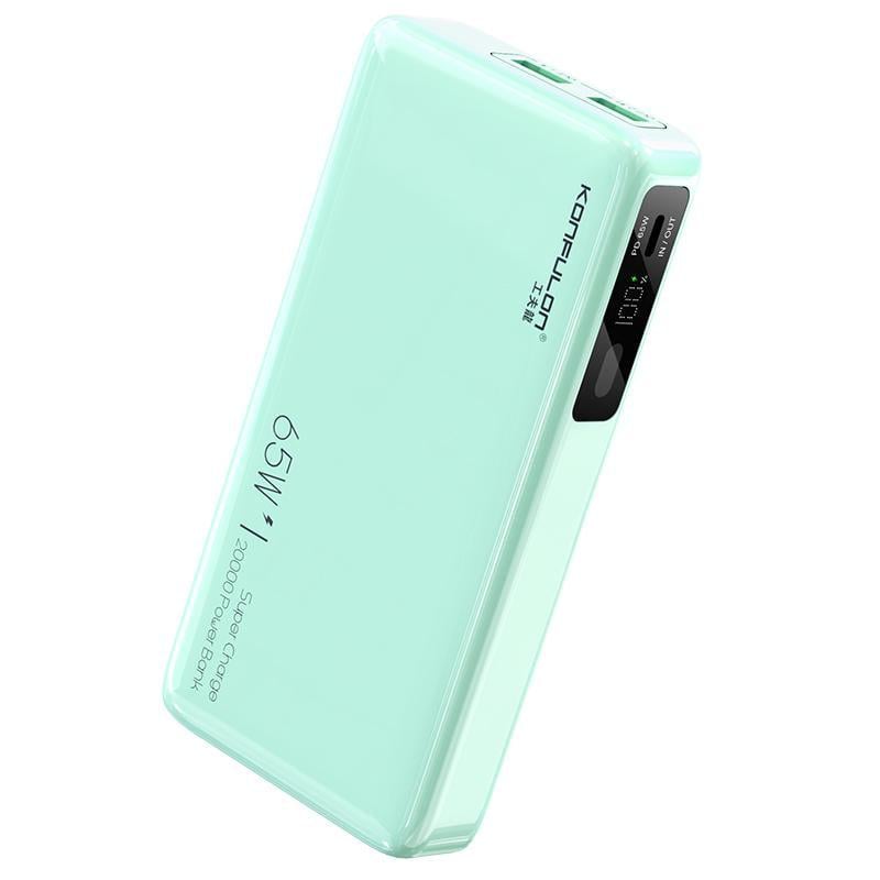 Повербанк Kanfulon 20000 mAh 65W Бірюзовий
