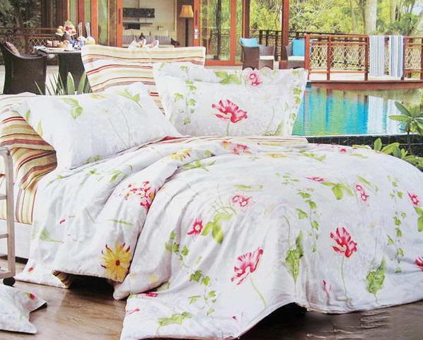 Комплект постельного белья Zastelli 2090 Гармония сатин евро 200х220 Зеленый