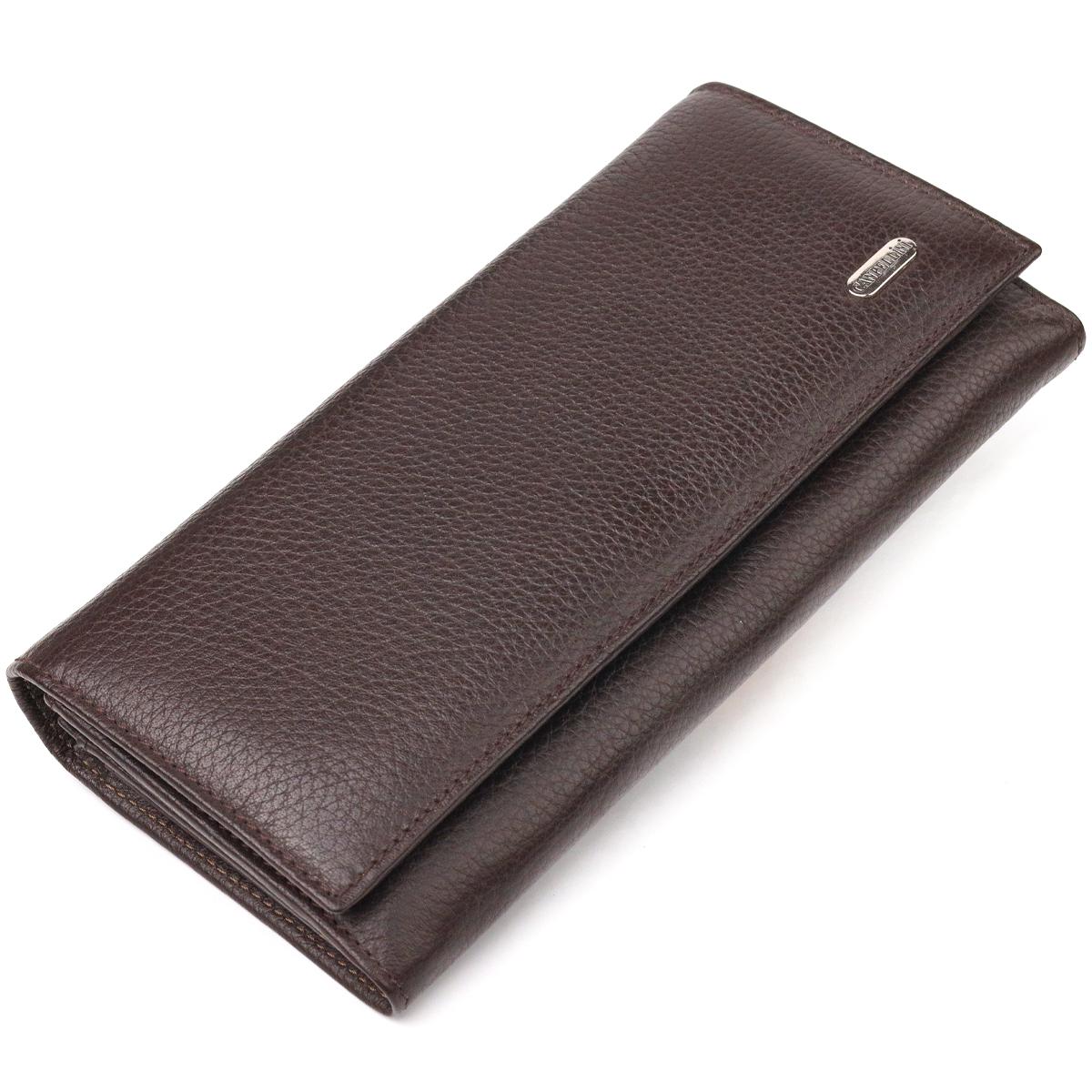 Портмоне женское с монетницей CANPELLINI Wallet 21526 кожа Коричневый