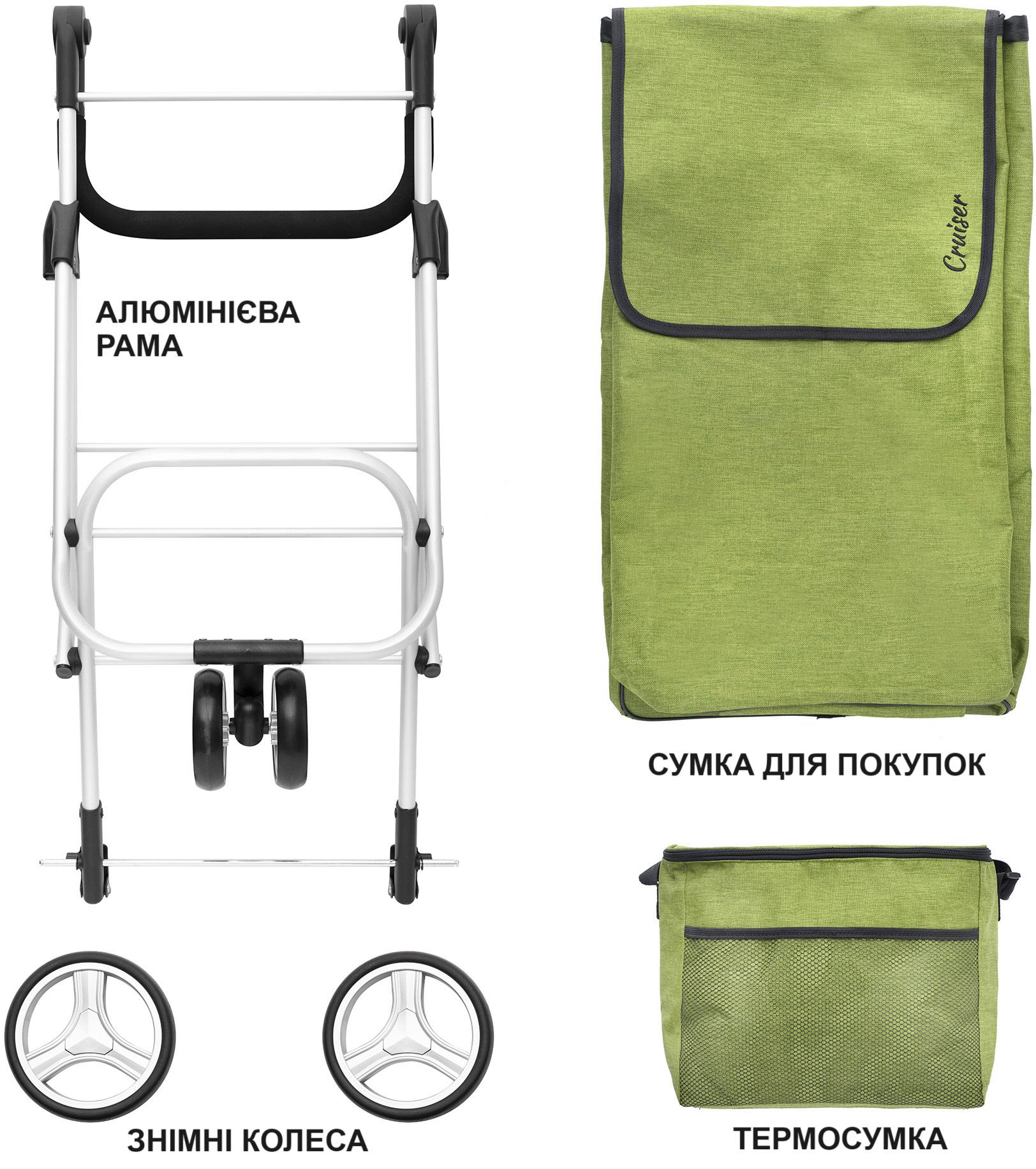 Сумка-візок ShoppingCruiser 3 Wheels Green (650071) - фото 6