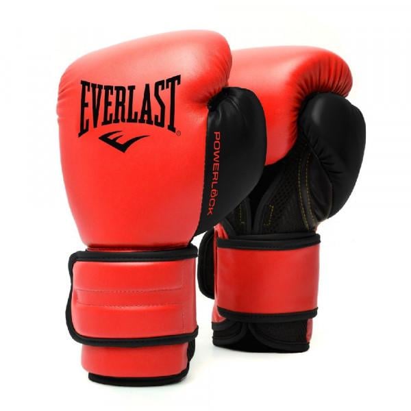 Боксерские перчатки Everlast POWERLOCK TRAINING GLOVES 10 унций Красный