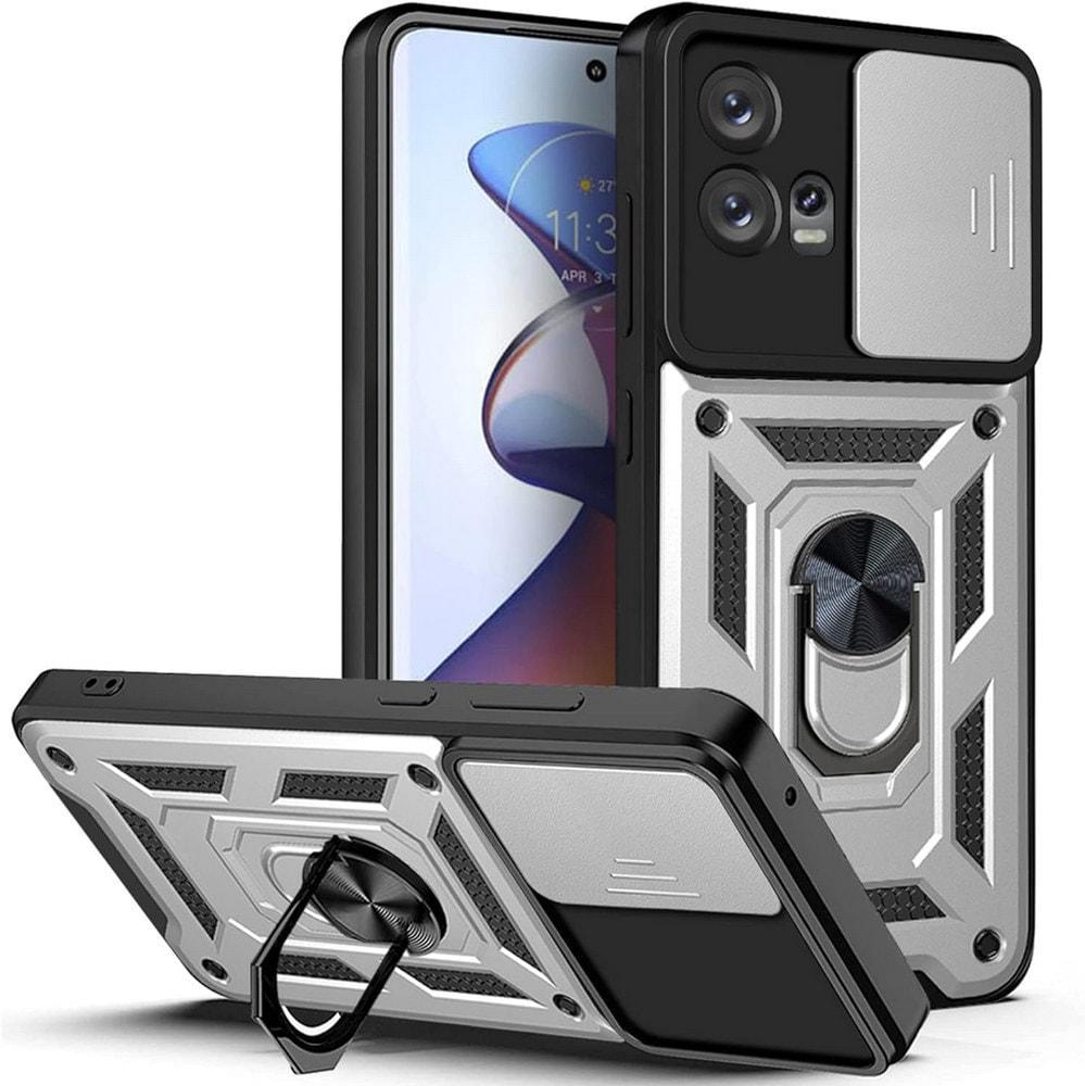 Чехол с защитой камеры 3DGuard Motorola G72 Silver (33856-59)