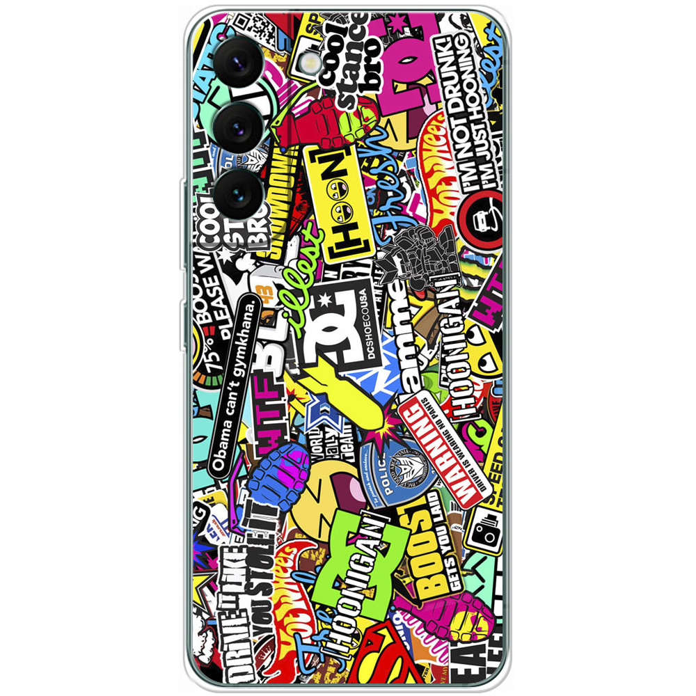 Чохол BoxFace Samsung Galaxy S22 (S901) Multicolored Inscriptions Прозорий силікон (44180-up880-44180)