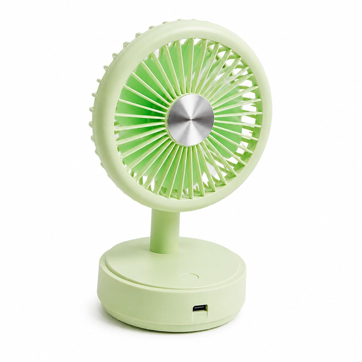 Вентилятор міні акумуляторний Table Mini Fan настільний Салатовий (1011155-LightGreen-3)