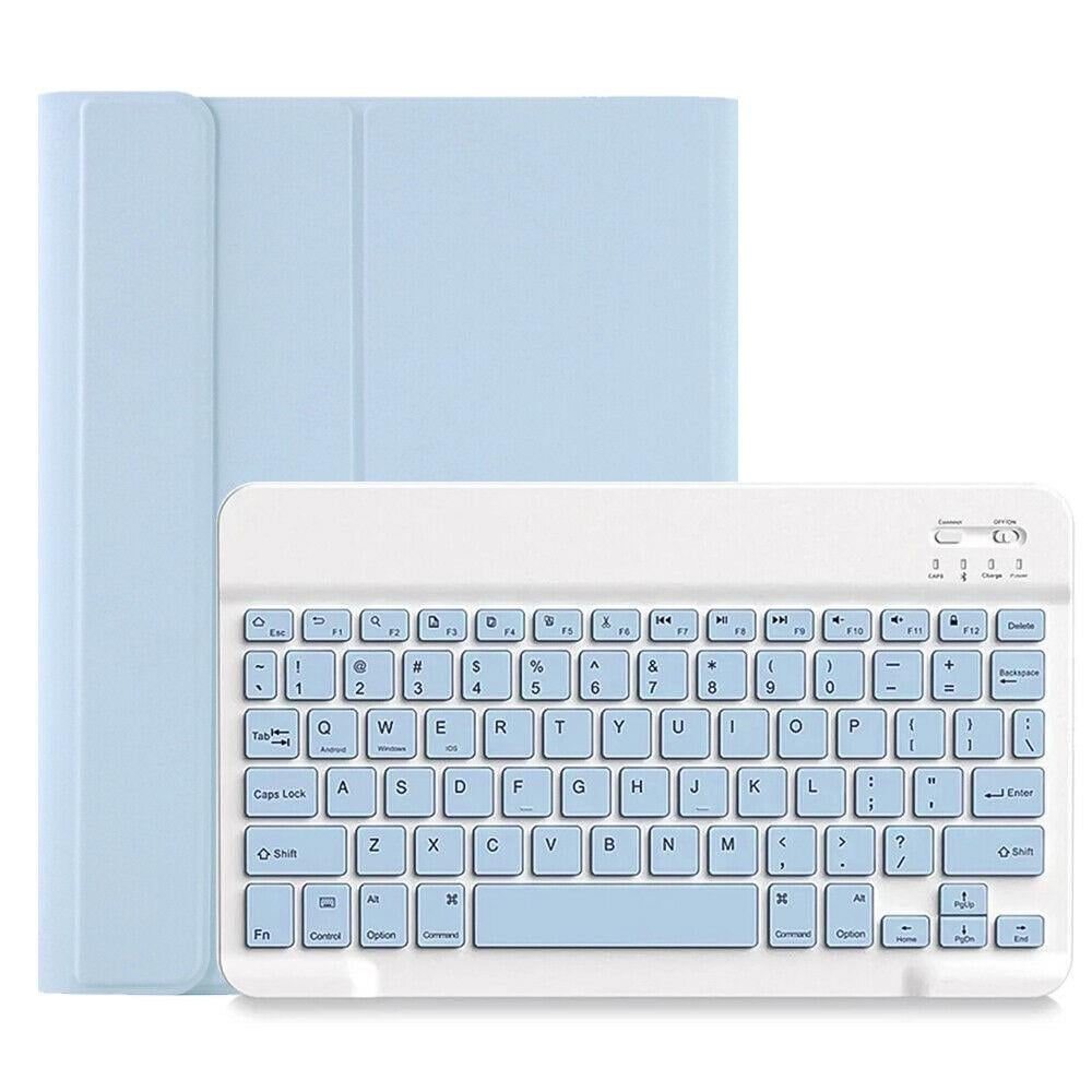 Чохол-клавіатура Bluetooth магнітна для iPad 9,7 тільки англійська та німецька розкладка Блакитний