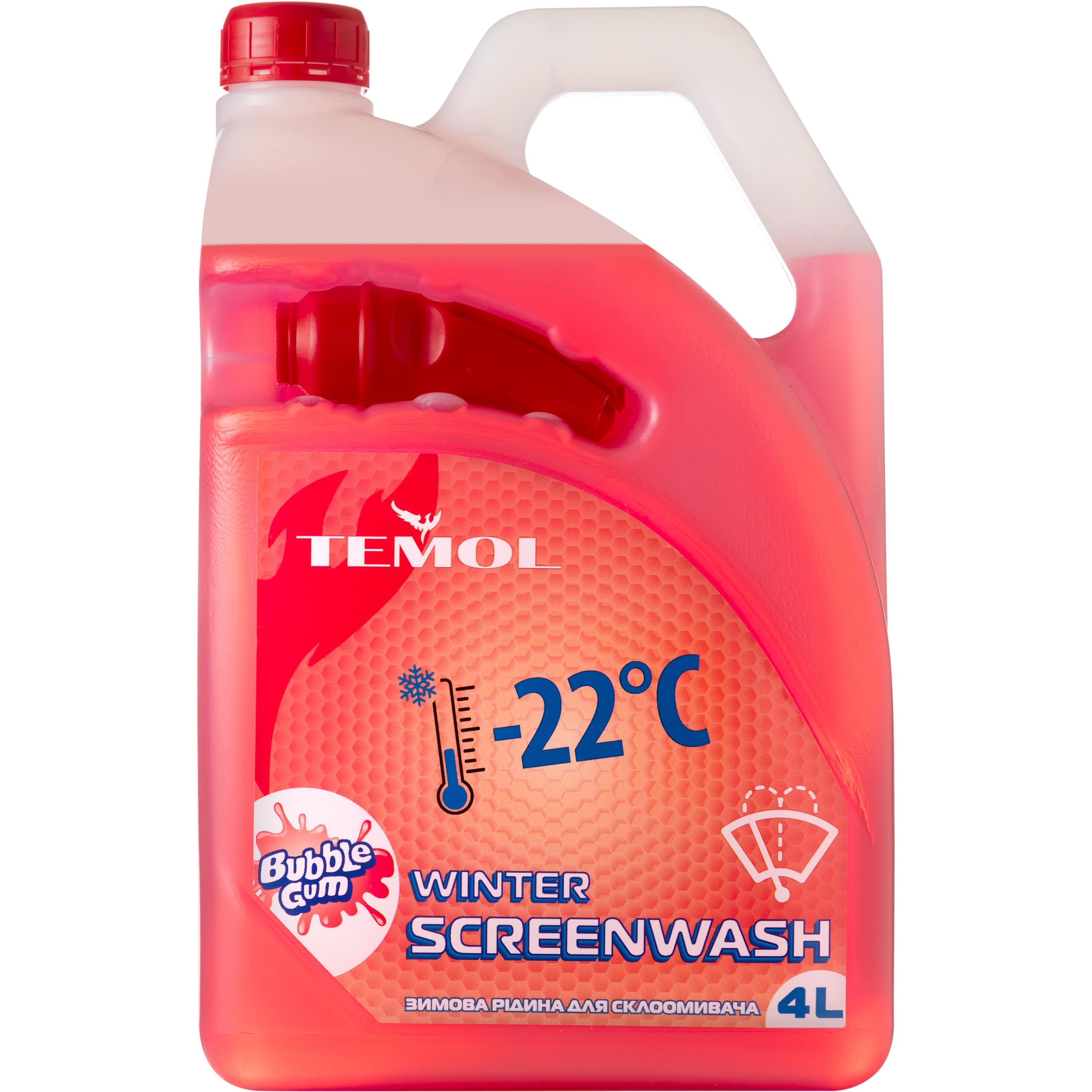 Омыватель стекла зимний Temol Winter Screenwash Bubble Gum -22˚С 4 л