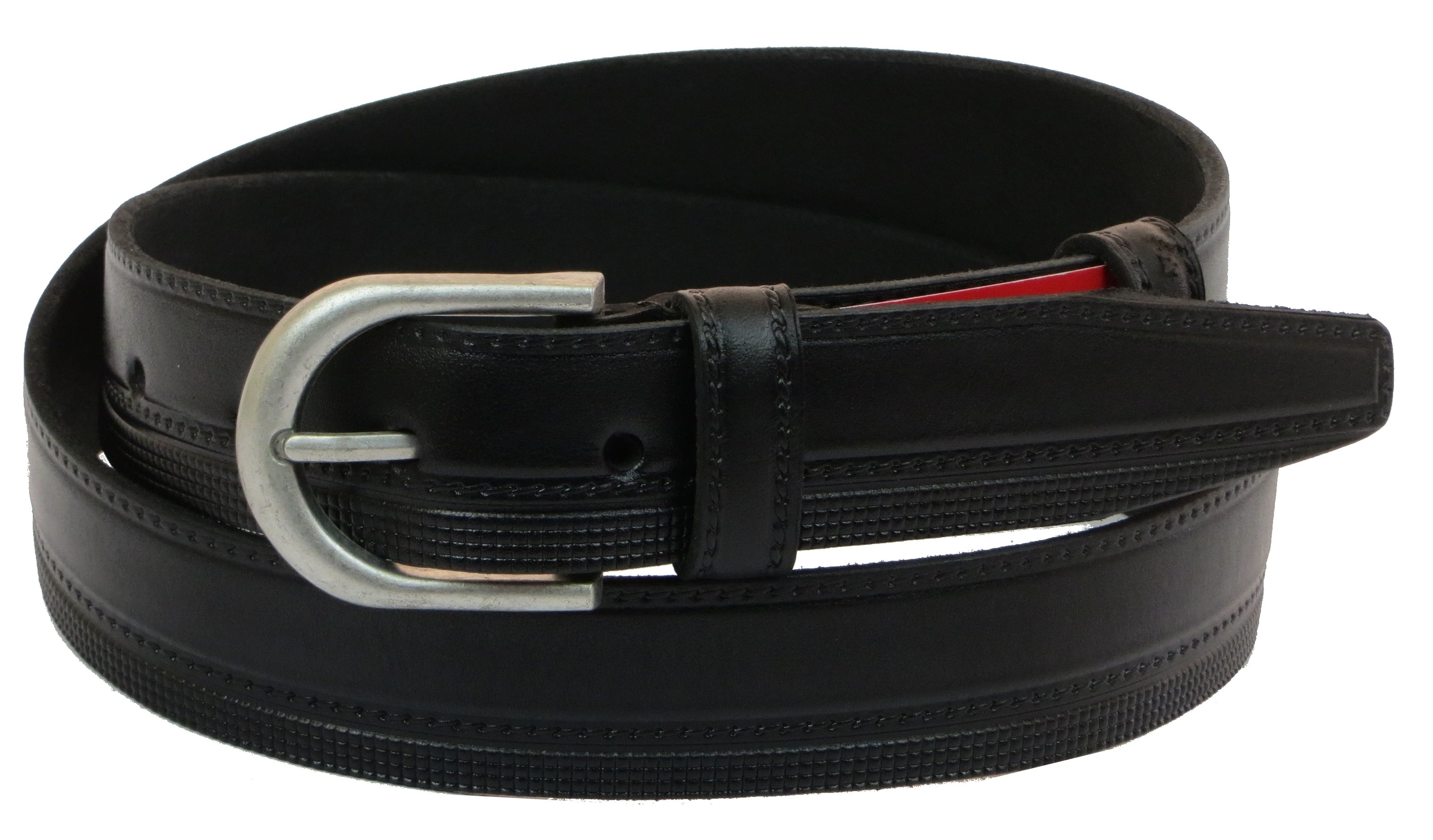 Ремень мужской Skipper кожаный Черный (1001-35)