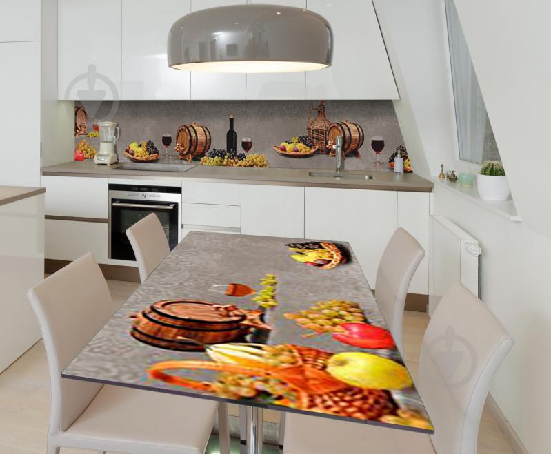 Наклейка 3Д виниловая на стол Zatarga «Винный диспенсер» 600х1200 мм для домов, квартир, столов, кофейн, кафе