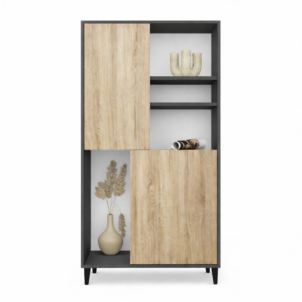 Пенал двосекційний на ніжках 92х46х184 см (RL2F920DGDGDS)