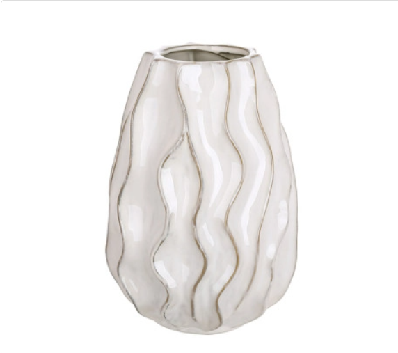 Ваза керамическая 733-805 орнамент волна Серый (DA00003)