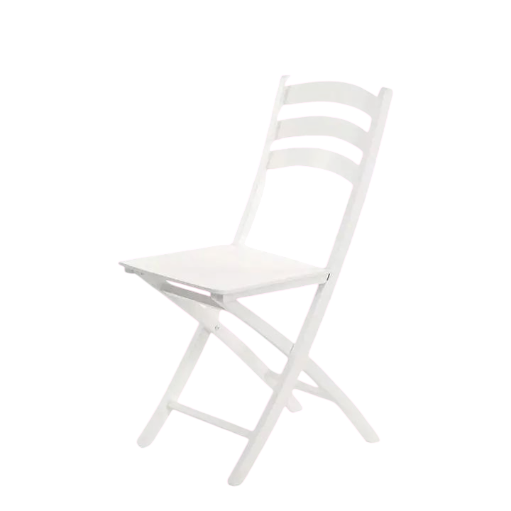 Стілець дерев'яний Alfa розкладний 41х87 см Білий (30370075)